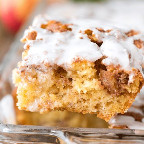 Apple Coffee Cake with Sour Cream - The First Year Apple Cake With Box Cake, Apple Coffee Cake Recipes, Coffee Cake With Sour Cream, Cake With Sour Cream, Apple Coffee Cake, Box Cake Recipes, Apple Coffee, Apple Coffee Cakes, Sour Cream Cake