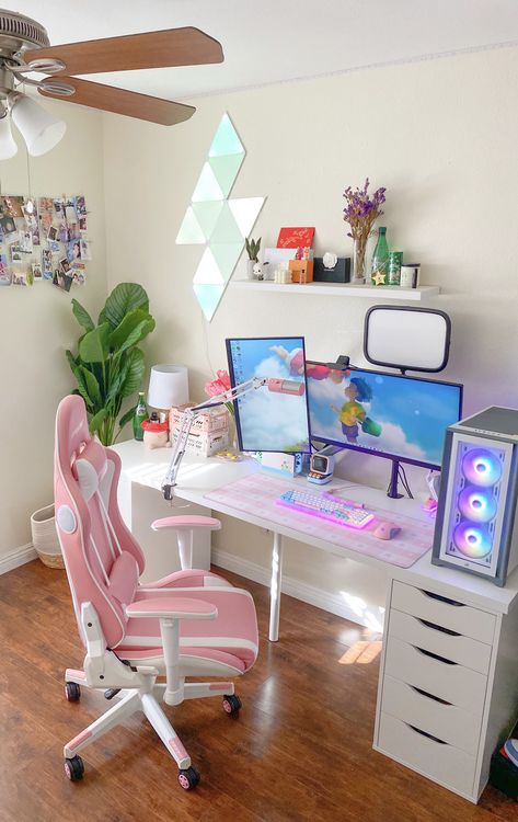 gaming setup
pc setup
aesthetic desk Pc Set Up Girl, White And Pink Pc Setup, Pink And White Pc Setup, Pink And White Gaming Setup, Cute Gaming Room, Pc Set Up, Cute Pc Setup, White Pc Setup, Set Up Pc