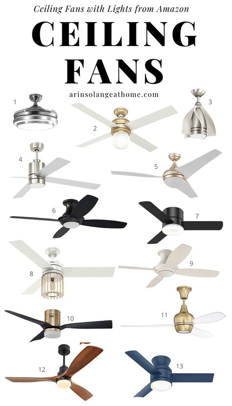 Check out this blog post for several of the best ceiling fans for bedrooms and lots of things to consider when you are picking out fans for spaces in your home. #homedecor #lighting #ceilingfan Asthetic Ceiling Fans, Boho Ceiling Fan With Light Living Room, Master Bed Ceiling Fan, 2023 Ceiling Fan Trends, Living Room Ceiling Fan Ideas, Best Ceiling Fans For Bedrooms, Ceiling Fan With Light Living Room, Cottage Ceiling Fan, Bedroom Ceiling Fan Ideas