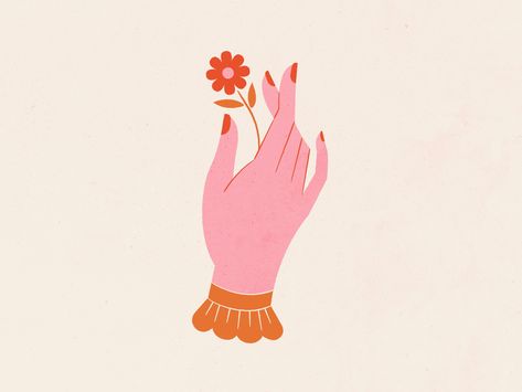 Simple Hand Illustration, Shelby Warwood, Hand Illustration Design, Illustrated Hands, Nail Illustration, Hand Graphic, Friends Sketch, Graphic Design School, Graphic Design Cards