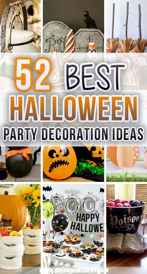 Best Halloween Party Decoration Ideas Simple Halloween Party, Easy Halloween Party Decor, Halloween Party Centerpieces, Halloween Party Decor Ideas, Best Halloween Party, Diy Halloween Party, Halloween Maze, Halloween Front Door Decorations, Halloween Party Decor Diy