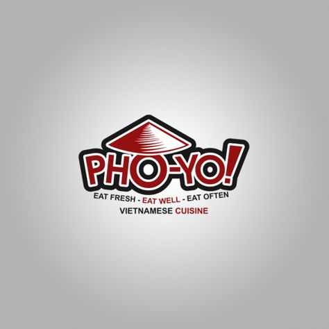 Logo Design for Pho Yo Vietnamese Cuisine #logodesign #vietnam #vietnam #restaurant Pho Logo Design, Vietnamese Restaurant Logo, Vietnam Logo, Thai Font, Vietnam Restaurant, Honey Label Design, Pho Restaurant, Food Logos, Vietnam Food