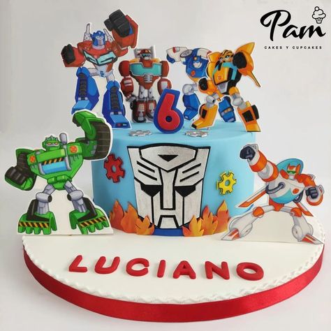 Transformers Birthday Cake, Transformers Party, Transformer Party, Transformer Birthday, Rescue Bots, Transformers, Birthday Cake, Pastel, Cake