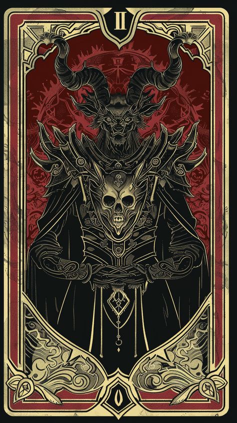 Tarot Card of Pride Ornate Armor, Sin Of Pride, Modern Tarot Cards, Inspirational Digital Art, Tarot Deck, Tarot Card, Tarot Decks, Black Pattern, Dark Colors