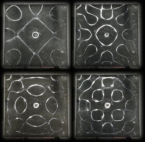 Chladni images-patterns in sand created by sound waves Resonance Frequency, Quantum Consciousness, Sound Frequencies, Sound Words, Healing Frequencies, Secrets Of The Universe, Sound Waves, Permaculture, Sacred Geometry