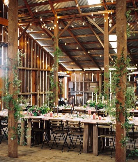 Gold Candelabra, Barn Interior, Barn Workshop, Unique Venues, Greenery Wedding, Industrial Wedding, Cafe Design, The Ranch, Barn Wedding