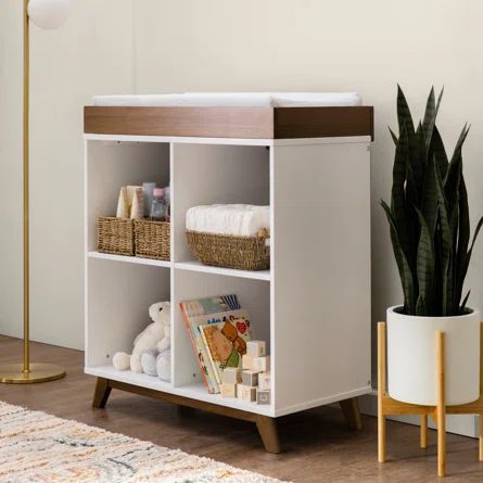 DaVinci Otto Convertible Changing Table and Cubby Bookcase | Wayfair Big Kids Room, Changing Station, White Bookcase, Kids Bookcase, Baby Safety, Changing Pad, Cubbies, Unique Home Decor, Story Time