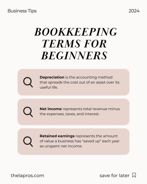 Unless you have a background in accounting, the majority of bookkeeping terms seem like jargon and can be confusing. We're here to decode some basic terms. No need to get a degree in accounting or gain an in-depth knowledge of every bookkeeping term in the book, instead follow us for more helpful bookkeeping and business content and save this post for later. #Bookkeepingtip #Ceo #VirtualBookkeeping #RemoteBookkeeper #BookkeepingPro #Bookkeeper #BookkeepingTips #Accounting #Bookkeeping #Cl... Accounting And Bookkeeping, Book Keeping For Beginners, Bookkeeper Aesthetic, Basic Accounting, Accounting 101, Learn Accounting, Accounting Bookkeeping, Bookkeeping Tips, Accounting Education