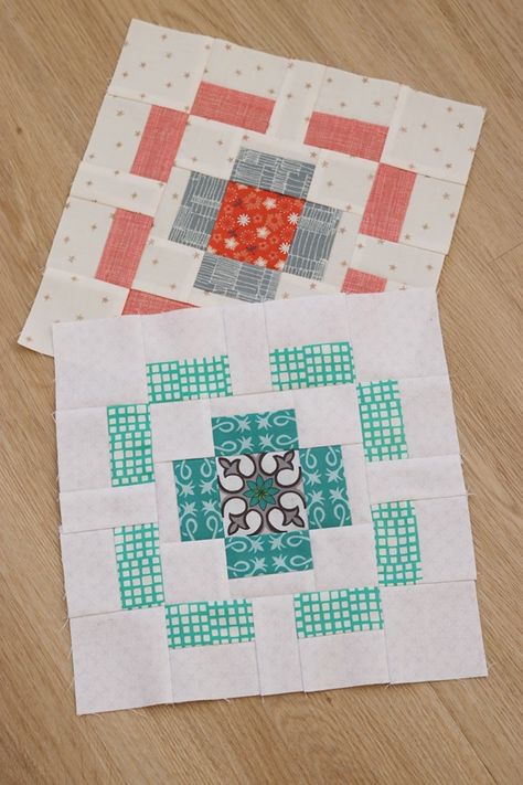 Flower Quilt Block Tutorial - Bonjour Quilts 5 Inch Quilt Blocks, Flower Quilt Block, Tree Quilt Block, Scrap Quilting, Flower Quilt Patterns, Quilts Blocks, Quilting Tutorial, Irish Chain Quilt, Nine Patch Quilt