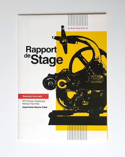 Rapport de stage sous forme de micro-édition au pliage ludique Design Objet, Design Graphique, Good Job, Red Yellow, Portfolio, Magazine, Quick Saves, Design