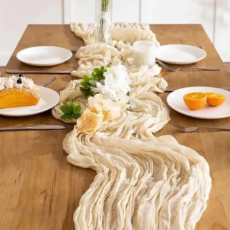 Temu | Explore the Latest Clothing, Beauty, Home, Jewelry & More Shabby Chic Tablecloth, Thanksgiving Birthday Parties, Bohemian Table, Romantic Table, Mothers Day Decor, Fabric Table Runner, Birthday Party Tables, Party Table Cloth, Wedding Table Decorations