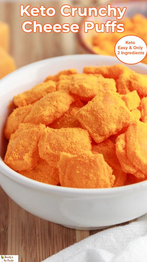 Keto Crunchy Cheese Puffs Keto Snacks Easy, Real Food Snacks, Festive Recipes, Cheese Puffs, Snack Craving, Low Carb Appetizers, Crunchy Snack, Easy Appetizer Recipes, Low Carb Snacks