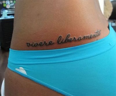 Italian Quote Tattoos, Live Free Tattoo, Tattoo Aftercare Tips, Hip Tattoo Designs, Italian Tattoos, New Tattoo Designs, Tattoo Designs And Meanings, Free Tattoo, Dream Tattoos