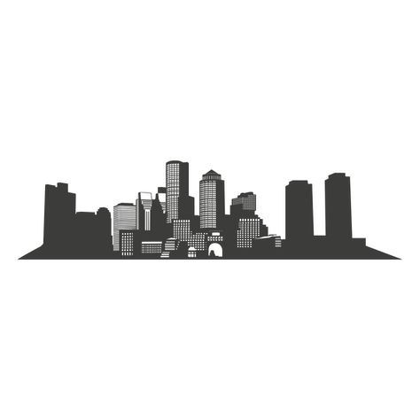 Boston Skyline Silhouette, Skyline Drawing, Boston City, Cities Skylines, Graphic Desi, Boston Skyline, Famous Cities, Easter Illustration, Skyline Silhouette