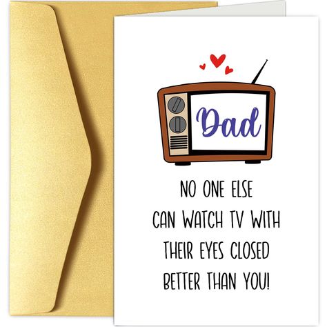 PRICES MAY VARY. This hilarious celebration card is perfect for expressing your love and appreciation for your dad on his special day. It's sure to make him laugh out loud! Printed on high-quality card stock, great present for daddy on birthday, Father's Day, Christmas, other holiday or every single day. Card Size (Folded): 8.0" x 5.3" inches. And comes with a matching envelope for you to give it as a gift or gift attachment. The inside of the humorous greeting card is blank, allowing you to wri Father Day Card Ideas From Daughter, Cards To Make For Dads Birthday, Dad Card Ideas Birthday, Diy Gifts For Dads Birthday, Birthday Cards For Dad From Daughter, Birthday Card Ideas For Father, Dads Day Card, Diy Dad Birthday Card, Dad Bday Gift Ideas