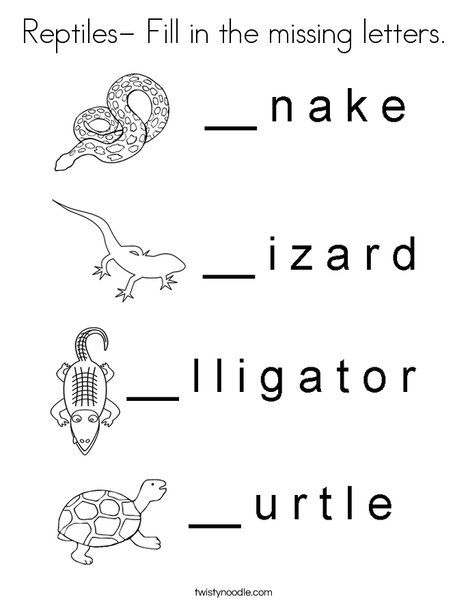 Reptile Worksheets Preschool, Reptiles Preschool, Reptiles Activities, Grade R Worksheets, Nanny Ideas, Homework Worksheets, Missing Letters, Twisty Noodle, Printing Practice