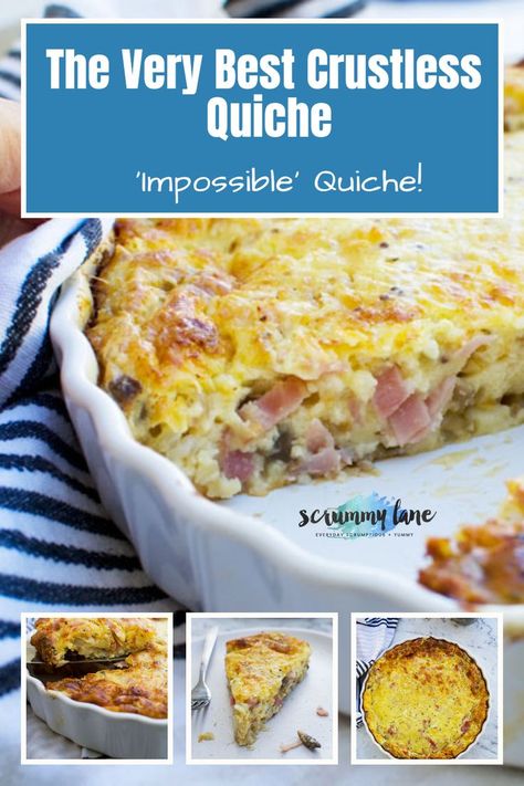 Best Crustless Quiche, Breakfast Quiche Recipes Easy, Impossible Quiche, Quiche Recipes Crustless, Homemade Quiche, Delicious Quiche, Breakfast Quiche Recipes, Quiche Recipes Easy, Crustless Quiche