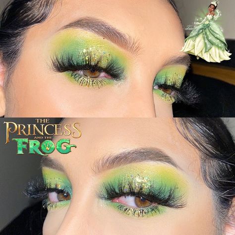 Irene Aguilar’s Instagram photo: “Here’s an eye pic for those of you who like eye pics more.😊This is from the Disney Princess collab. 👑This look was inspired by Tiana’s…” Princess Tiana Inspired Hairstyle, Princess And The Frog Inspired Makeup, Tiana Princess And The Frog Makeup, Princess Tiana Eye Makeup, Princess Tiana Photoshoot, Tiana Makeup Look, Princess And The Frog Makeup, Princess Tiana Makeup, Tiana Makeup