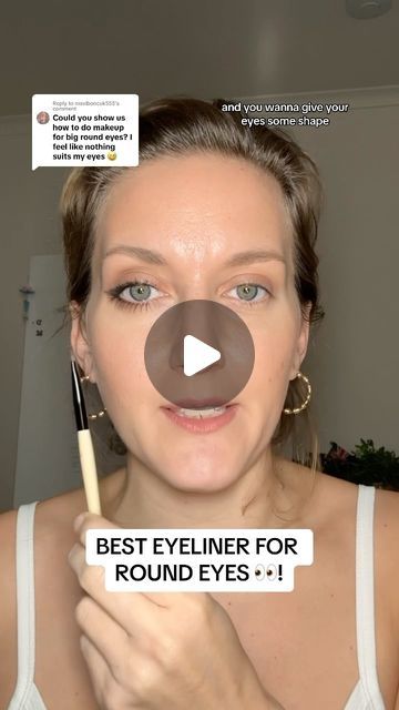 Eyeliner Ideas For Round Eyes, Eyeliner For Big Round Eyes, Easy Cat Eyeliner, Eyeliner Round Eyes, Eyeliner For Round Eyes, Eyeliner Shapes, Makeup Hacks Tutorials, Cat Eyeliner, Best Eyeliner