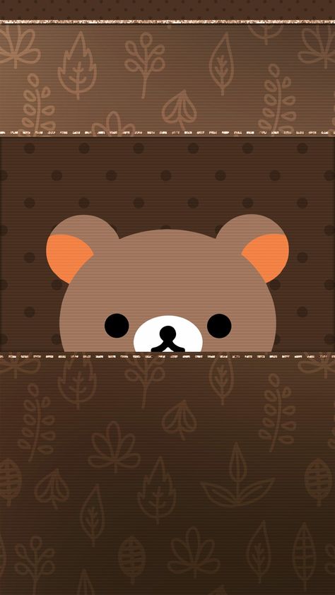 #digitalcutewalls Kawaii Fall Wallpaper, Black Lock Screen, Lock Screen For Iphone, Season Background, Background For Iphone, Rilakkuma Wallpaper, Winter Cartoon, Teddy Bear Wallpaper, Thanksgiving Wallpaper