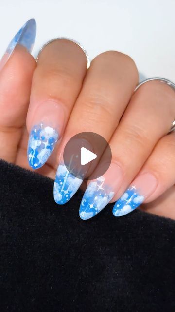 Beetles Gel Polish on Instagram: "✨💅Easy Sky Nails with Cotton Swabs☁️🌈 🛒Using Beetles Verse of Flower set #beetlesgelpolish #naildesigns #nailsart #nailtech #bluenails #nailtutorial" Beetles Gel Polish, Sky Nails, Cotton Swabs, Nail Tutorials, Beetles, Blue Nails, Nail Tech, Gel Polish, Nail Designs