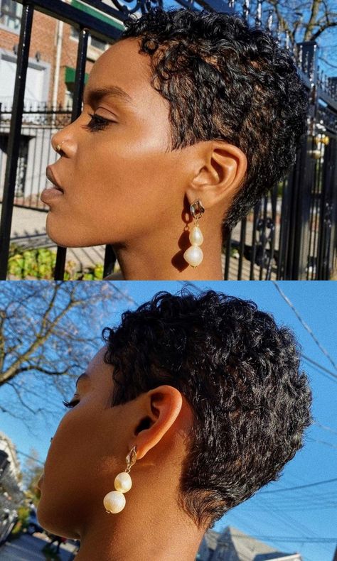 Short Haircut For Natural Black Women, Twa For Round Faces Black Women, Short Hairstyle Women Fine Hair Black Woman, Black Women Natural Short Haircut, Natural Curl Short Pixie, Full Pixie Haircut Black Women, Short Curly Hairstyles For Women Pixie, Very Short Natural Hair For Black Women, Twa Pixie Short Natural Hair