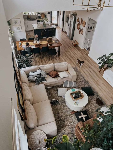 Open Space Living Room, Living Room Dining Room Combo, Tuesday Afternoon, Dining Room Combo, Open Space Living, Living Room And Dining Room, House Interior Decor, Decor Minimalist, Room Layout