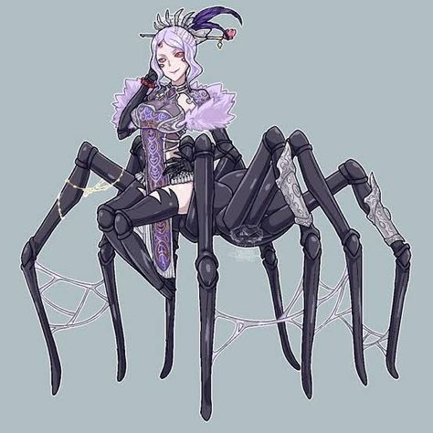 Female Monster, Monster Girl Encyclopedia, Jungle Juice, Spider Art, Monster Musume, Anime Monsters, Spider Girl, Alien Concept Art, Fantasy Races