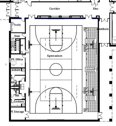 elementary school building design plans | Protsman Elementary School - Design Concepts: Gym School Gym Design Architecture, School Gymnasium Design, Gymnasium Floor Plan, School Design Plan, Elementary School Building Design, Gymnasium Design, Elementary School Building, Elementary School Design, School Building Plans