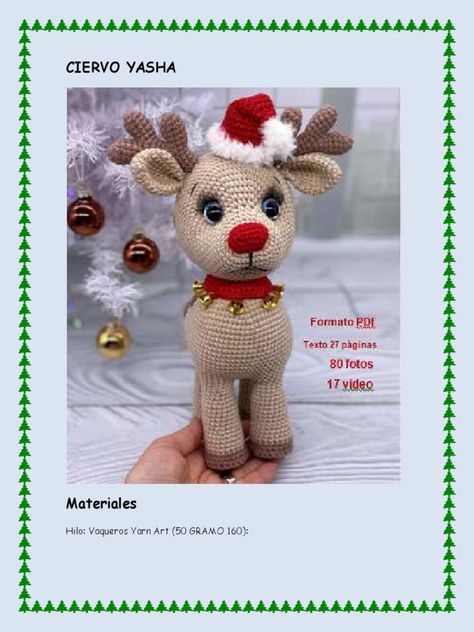 Christmas Reindeer Crochet Pattern, Crochet Reindeer Pattern Free, Reindeer Crochet Pattern, Baby Stacking Toys, Happy Birthday Flowers Gif, Ladies Knitting Patterns, Bird & Wildlife Houses, Wild Animals Painting, Crochet Xmas