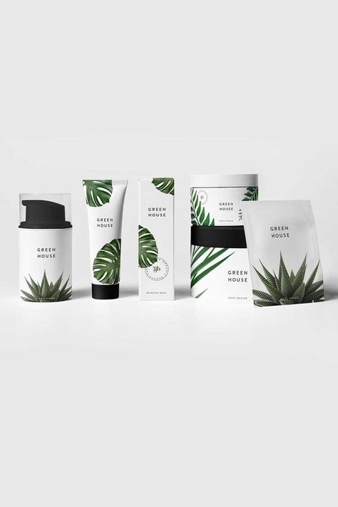 Organic Skin Care Packaging, Natural Cosmetics Packaging, Eco Packaging Design, Canva Idea, Label Packaging Design, Cosmetic Labels Design, Greeting Card Packaging, Green Logo Design, Shampoo Packaging