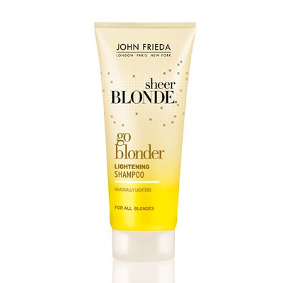 John Frieda Sheer Blonde Go Blonder Lightening Shampoo 50ml Best Skin Lightening Products, Dove Hair Care, Lightening Shampoo, Lighten Hair Naturally, Best Clarifying Shampoo, Lighten Hair, Flyaway Hair, Refinery 29, John Frieda