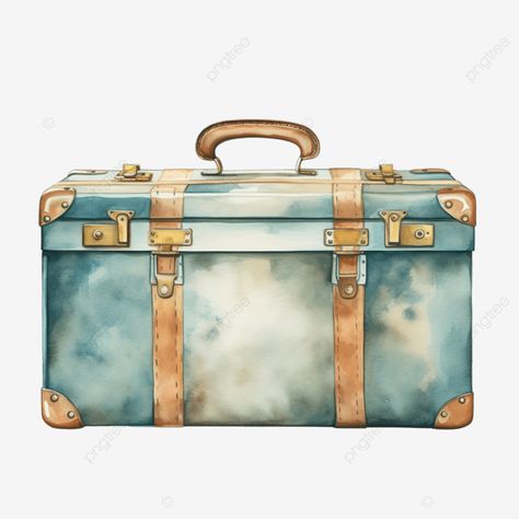 watercolor suitcase vintage element suitcase bag watercolor png Watercolor Suitcase, Open Suitcase, Suitcase Vintage, Transparent Watercolor, Suitcase Bag, Watercolor Png, Transparent Image, Suitcase Traveling, Png Transparent