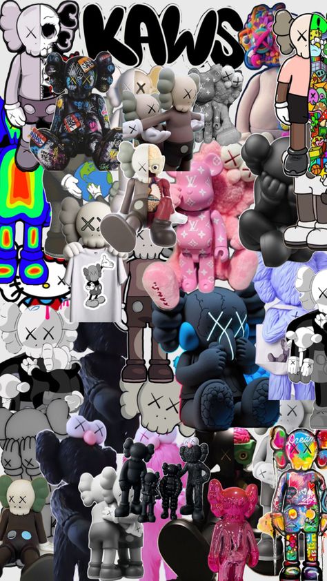 Kaws Collage Wallpaper, Kaws Backgrounds, Mya Wallpaper, Kaws Collage, Fa Wallpaper, Iphone Wallpaper Vintage Quotes, Pink Wallpaper Laptop, Really Cool Wallpapers, Spiderman Poster