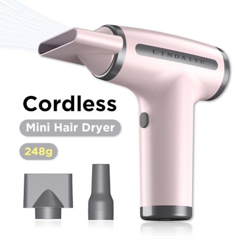 Just found this amazing item on AliExpress. Check it out! $60.32 48％ Off | Mini Hair Dryer Travel Rechargeable Blow Dryer Cordless Portable Battery Driven Turbofan Compressed 110000RPM Air Dust Blower Mini Power Tools, Mini Dryer, Mini Hair Dryer, Hair Blower, Portable Hair Dryer, Travel Hair Dryer, Hair Dryers, Portable Battery, Blow Dryer