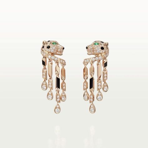 Cartier Earrings, Alexis Bittar Jewelry, Cartier Panthere, Jewelry Lookbook, Rose Earrings, Earrings Collection, Rose Gold Earrings, High Jewelry, Brilliant Cut Diamond