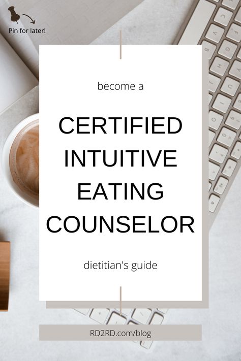 Intuitive eating can be a valuable approach for dietitians to use in their nutrition business. But what kind of training do you need to use this nutrition strategy? Learn all about how to become a certified intuitive eating counselor. This can help you grow your private practice. Nutrition Counseling, How To Intuitively Eat, Eating Intuitively, How To Practice Intuitive Eating, Nutritional Therapy Practitioner, Nutritional Therapy, Registered Dietitian Nutritionist, Study Course, Diet Culture