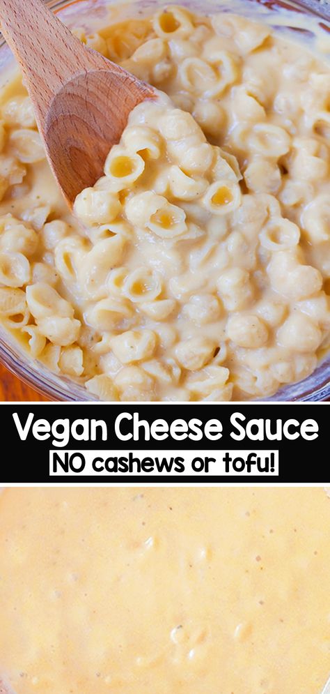 The Best Creamy Easy Vegan Cheese Sauce Recipe (no soy, coconut, or cashews) Easy Vegan Cheese Sauce, Easy Vegan Cheese, Vegan Cheese Sauce Recipe, Vegan Cheesecake Recipe, Vegan Cheese Recipes, Vegan Cheese Sauce, Cheese Sauce Recipe, Dairy Free Cheese, Vegan Mac And Cheese