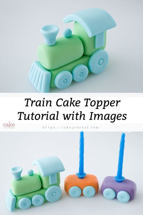 Images of train cake topper made of fondant Train Cake Ideas Easy, Easy Train Cake, Train Birthday Cakes For Boys, Train Cakes For Boys 2nd Birthday, Cute Fondant Cakes, Train Cakes For Boys, Cake 1 Year Boy, Train Theme Cake, Fondant Train