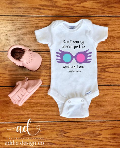 "Don't worry, you're just as sane as I am"- Luna Lovegood Elephant Onesie, Baby Shower Shirts, Pregnancy Announcement Onesie, Vinyl Shirts, New Baby Boys, Friends Tv Show, Cute Little Things, Best Husband, Friends Tv