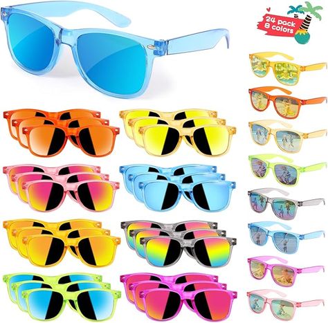 Amazon.com: Kids Sunglasses Bulk Party Favors - 24 Packs Boys Girls Sunglasses for Kids Age 3-8 with UV 400 Protection, Neon Sunglasses for Kids Party Beach Pool Birthday Party Supplies, Great Gift for Kids : Clothing, Shoes & Jewelry Pool Party Party Favors, Boys Party Favors, Toddler Party Favors, Sunglasses Party Favor, Beach Party Favors, Girls Sunglasses, Neon Sunglasses, Summer Party Favors, Bulk Gifts