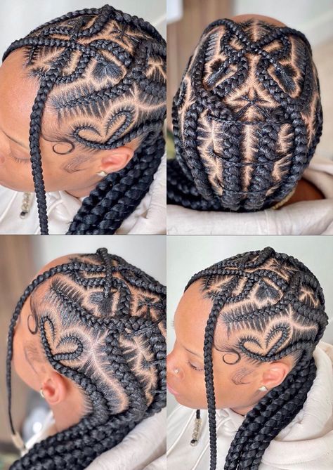 Heart braids, heart stitch braids, heart cornrows, Cainrow Hairstyles With Heart, Bola Hairstyles For Black Women, Heart Braids Hairstyle, Cornrow Heart, Heart Braided Hairstyles, Heart Cornrows, Hairstyle Ideas For Black Women, Heart Braids, Black Kids Braids Hairstyles