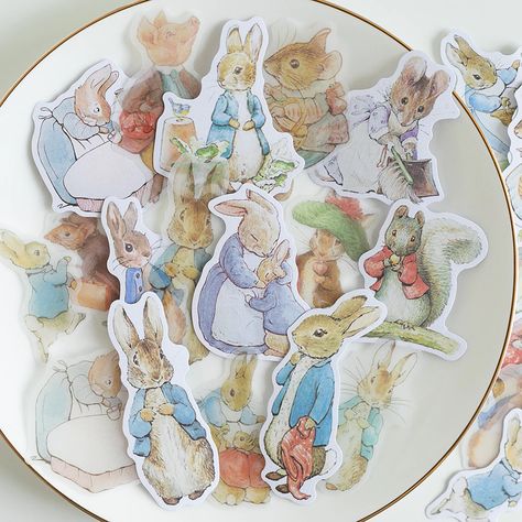 Smarter Shopping, Better Living! Aliexpress.com Rabbit Theme Party, Peter Rabbit Theme Party, Flower Picnic, Peter Rabbit Characters, Lovers Stickers, Peter Rabbit Theme, Rabbit Theme, Rabbit Family, Animals Stickers