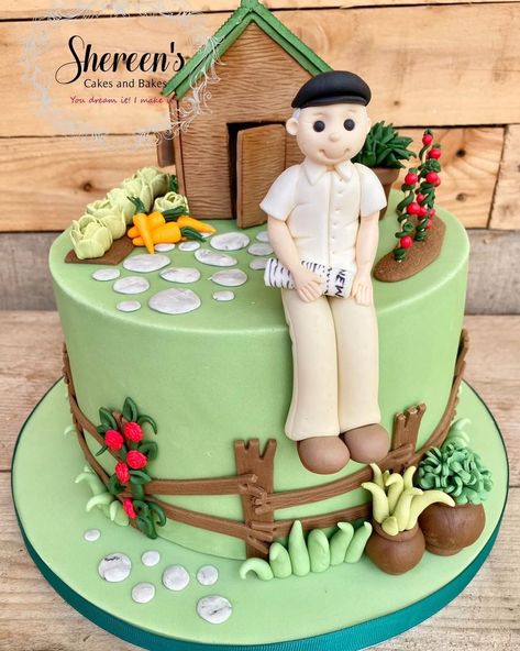 Shereen on Instagram: “A veggie garden themed birthday cake made this week. #gardencake #cake #cakes #cakesofinstagram #cakedecorating #veggie…” Farmer Birthday Cake, Vegetable Garden Cake, Garden Themed Birthday, Garden Theme Cake, Gardening Cake, Knitting Cake, Grandma Cake, Farm Animal Cakes, Vegetable Cake