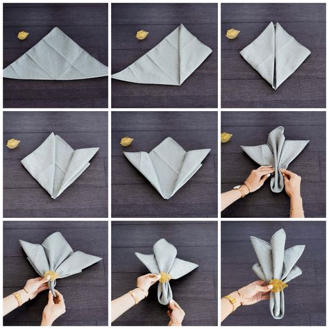 3 WAYS TO DISPLAY YOUR NAPKIN RINGS – All Style Life Folding Napkins With Rings Christmas, Ways To Tie Napkins Place Settings, Napkin In Napkin Ring, Easy Napkin Folding With Rings, How To Roll Napkins With Rings, Cute Table Cloth Ideas, Napkin Ring Fold, Simple Napkin Folding Ideas With Rings, Fold Fabric Napkins