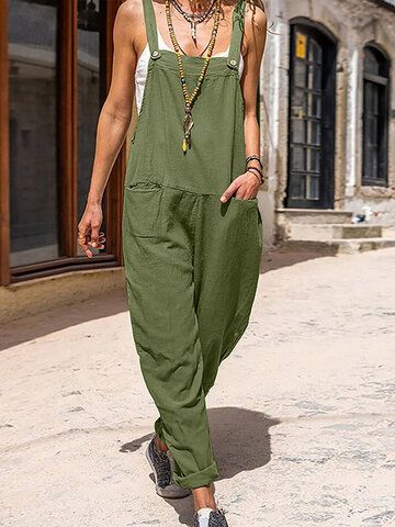 Linen Overalls, Collar Jumpsuit, Pocket Jumpsuit, Jumpsuit Casual, Solid Color Jumpsuits, Solid Jumpsuit, Overall Jumpsuit, Color Pants, Suspender Pants