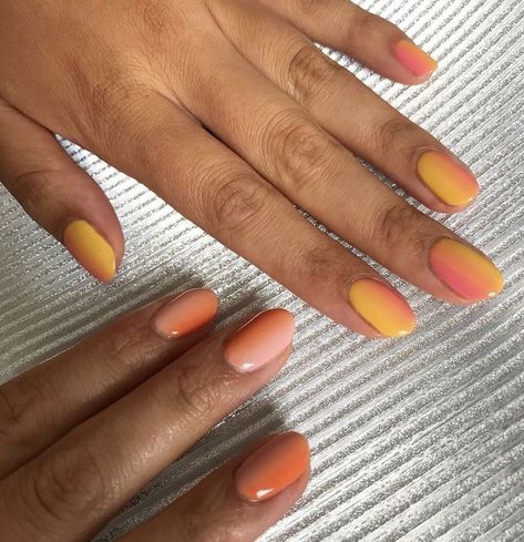 Tequila Sunrise Nails, Sunrise Nails, Ducie London, Sunset Nails, Designs For Short Nails, Mood Aesthetic, Minimal Nails, Tequila Sunrise, Nails Only