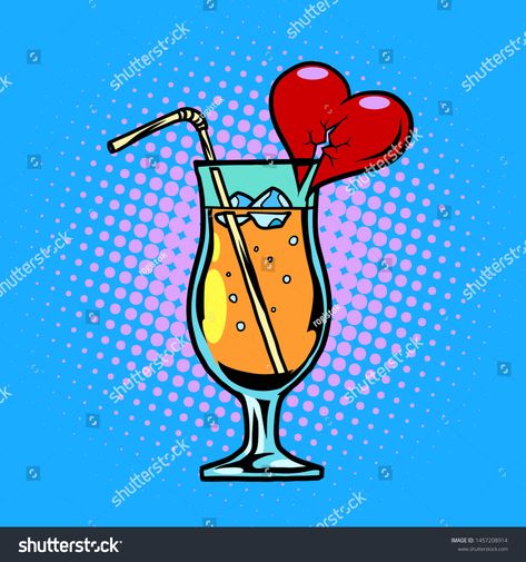 Cocktail with heart drink with straw and ice. Comic cartoon pop art retro vector drawing illustration #Ad , #affiliate, #straw#ice#Comic#Cocktail Ragazza Pop Art, Cartoon Pop Art, Cartoon Pop, Pop Art Retro, Red Cocktails, Comic Cartoon, Retro Vector, Drink Straw, Pop Art Design