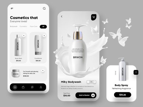 Modern Web Application Design, Product App Design, Beauty App Design, Mobile App Mockup, Creative Product Design, Application Ui Design, Ui Design Mobile, Ui Ux 디자인, Beauty Apps