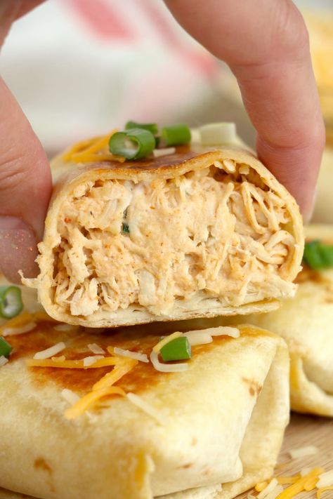 Buffalo Ranch Chicken Wraps Wrap Air Fryer, Buffalo Ranch Chicken Wrap, Chicken Tortilla Wraps, Spicy Chicken Wrap, Buffalo Chicken Wrap, Chicken Buffalo, Buffalo Ranch Chicken, Shredded Buffalo Chicken, Breakfast Sides Dishes